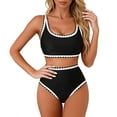 thumbnail image 1 of UQJfacai Bikini Sets for Women Summer High Waisted 2 Piece Bathing Suit Sporty Adjustable Straps Swimsuit Floral Cute Swimwear S, 1 of 5