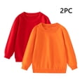 thumbnail image 1 of UQJfacai Boys 2 Pack Cotton Crewneck Sweatshirt Kid Toddler Fall Winter Casual Loose Fit Solid Long Sleeve Pullover Tops 1-9 Years, 1 of 7