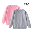 thumbnail image 1 of UQJfacai Boys 2 Pack Cotton Crewneck Sweatshirt Kid Toddler Fall Winter Casual Loose Fit Solid Long Sleeve Pullover Tops 1-9 Years, 1 of 7