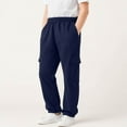 thumbnail image 1 of UQJfacai Boys Cargo Sweatpants Kids Fleece Wide Leg Baggy Joggers Elastic Waist Athletic Sweat Track Pants with Pockets 5-14 Years, 1 of 6
