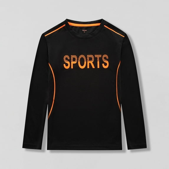 UQJfacai Boys Compression Shirts Youth Quick Dry Athletic Workout Undershirts Kids Active Crewneck Long Sleeve Basic Layering Tee Tops 6-16 Years