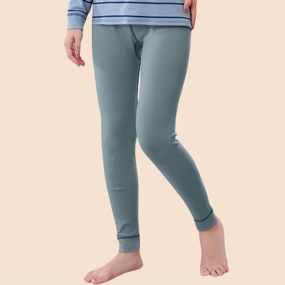 UQJfacai Boys Girls Cotton Leggings Thermal Underwear for Kids Thermals Long Johns Fall Winter Strechy Soft Comfy Base Layer 2-15 Years