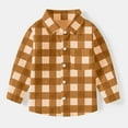 thumbnail image 1 of UQJfacai Boys Girls Plaid Shirt Casual Long Sleeve Button Down Shirts School Uniform Kids Fall Winter Cute Clothes with Pocket 6M-8Y, 1 of 7