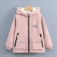 thumbnail image 1 of UQJfacai Boys Girls Rain Jacket Lightweight Waterproof Zip Up Fleece lined Raincoat Kids Trendy Fall Winter Hooded Windbreaker with Pockets 4-15 Years, 1 of 8