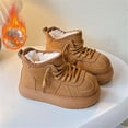 thumbnail image 1 of UQJfacai Boys Girls Winter Snow Boots Warm Faux Fur Lined Non Slip Lace Up Ankle Booties Fuzzy Classic Outdoor Chunky Heel Shoes, 1 of 9