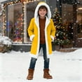 thumbnail image 1 of UQJfacai Boys Long Fleece Jacket Sherpa Lined Puffy Coats Hooded Winter Jackets Open Front Cardigan Outerwear with Pockets 5-14 Years, 1 of 7