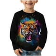 thumbnail image 1 of UQJfacai Boys Long Sleeve Shirts Kids Novelty Graphic Tees Crewneck Pullover Tops Fall Winter Casual Cute Blouses 3-14 Years, 1 of 6