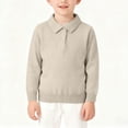 thumbnail image 1 of UQJfacai Boys Sweater Fall Shirt Pullover Kids Lapel Collar Button Up Long Sleeve Knitted Sweatshirt Winter Clothes 2-10 Years, 1 of 6