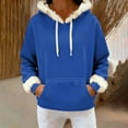 thumbnail image 1 of UQJfacai Christmas Hoodies for Women Faux Fur Trim Hooded Sweatshirts Santa Claus Xmas Holiday Long Sleeve Fleece Pullover Sweaters, 1 of 7
