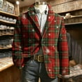 thumbnail image 1 of UQJfacai Christmas Suit for Men Lightweight Xmas Printed Blazer Casual One Button Holiday Party Fit Jacket with Pockets, 1 of 7