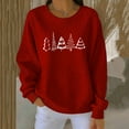 thumbnail image 1 of UQJfacai Christmas Sweatshirts for Women Christmas Tree Print Crewneck Sweater Ribbed Loose Fit Long Sleeve Xmas Holiday Pullover Tops, 1 of 4