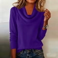 thumbnail image 1 of UQJfacai Cowl Neck Sweater for Women Knit Winter Clothes Casual Loose Sweaters Fall Fashion Long Sleeve Trendy Tunic Pullover Tops, 1 of 9