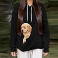 thumbnail image 1 of UQJfacai Dog Pouch Hoodies for Women Kangaroo Pocket Cat Pouch Sweatshirts Pet Carrier Fleece Pullover Pets Holder Long Sleeve Tops, 1 of 8