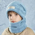 thumbnail image 1 of UQJfacai Fashion Winter Kids Hat Scarf Set for Boys Girls Toddler Knit Thick Warm Fleece Lined Beanie Hats Neck Warmer Set Cold Weather 4-10 Years, 1 of 4