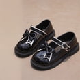thumbnail image 1 of UQJfacai Flower Girl Dress Shoes Toddler Kids Bow Mary Janes Princess Shoes Closed Toe Low Heel Soft Sole Wedding Party Pumps Footwear, 1 of 9