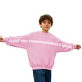 thumbnail image 1 of UQJfacai Girls Boys Valentines Shrits Letter Print Crewneck Sweatshirt Long Sleeve Fleece Pullover Tops Holiday Clothes 3-14 Years, 1 of 6
