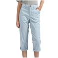 thumbnail image 1 of UQJfacai Girls Capri Pants Kids Skinny Twill Stretch Capris Cropped Pants Workout Lounge Casual Chino Pants with Pockets 4-15 Years, 1 of 8