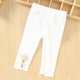 thumbnail image 1 of UQJfacai Girls Capris Leggings Toddler Baby Summer Thin Cotton Crop Pants Kids Casual Cute Flower Soft Tights 9M-3T, 1 of 9