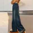 thumbnail image 1 of UQJfacai Girls Cute Baggy Wide Leg Jeans Elastic High Waisted Denim Pants Bottoms Trousers with Pockets Y2K Streetwear 5-15 Years, 1 of 9
