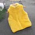 thumbnail image 1 of UQJfacai Girls Fuzzy Fleece Vest Toddler Sherpa Zip Up Sleeveless Fall Jackets Kids Stand Collar Winter Coats with Pockets 1-8 Years, 1 of 3