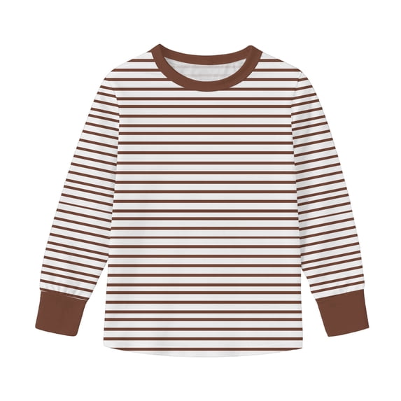 UQJfacai Girls Long Sleeve T Shirts Kids Crewneck Soft Tunic Tops Teen Girl Casual Striped Color Block Summer Tees 5-16 Years