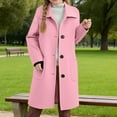 thumbnail image 1 of UQJfacai Girls Single Breasted Trench Coat Kids Lapel Collar Long Peacoat with Pockets Kids Fall Winter Casual Outerwear 4-15 Years, 1 of 6