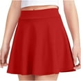 thumbnail image 1 of UQJfacai Girls Skirt Elastic High Waisted Tennis Skirt Stretchy Casual Pleated Sport Performance Skorts Uniform Skirt 4-15 Years, 1 of 8