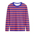 thumbnail image 1 of UQJfacai Girls Striped Long Sleeve T Shirts Kids Summer Oversized Tops Color Block Cute Casual Crewneck Tees 3-14 Years, 1 of 8