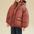 thumbnail image 1 of UQJfacai Girls Winter Coat Kids Oversized Zip Up Long Sleeve Quilted Jacket Warm Hooded Padded Casual Outerwear with Pockets 3-13 Years, 1 of 4