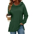 thumbnail image 1 of UQJfacai Hoodies for Women Lightweight Oversized Sweatshirt Loose Casual Raglan Long Sleeve Side Split Hooded Fall Tops with Pocket, 1 of 9