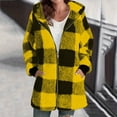 thumbnail image 1 of UQJfacai Jackets for Women with Hood Casual Loose Button Down Buffalo Plaid Flannel Shirts Fall Winter Fashion Shacket Coats, 1 of 6