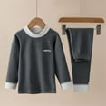 thumbnail image 1 of UQJfacai Kids Boys Girls Thermal Underwear Set Fall Winter Warm Soft Comfort Long Crewneck Base Layer Long Johns 2 Piece Outfits, 1 of 3