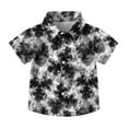 thumbnail image 1 of UQJfacai Kids' Fashion Tie-Dye Button Down Shirts Casual Gradient Short Sleeve Collared Shirt with Pocket for Boys & Girls (Ages 2-15 Years), 1 of 7