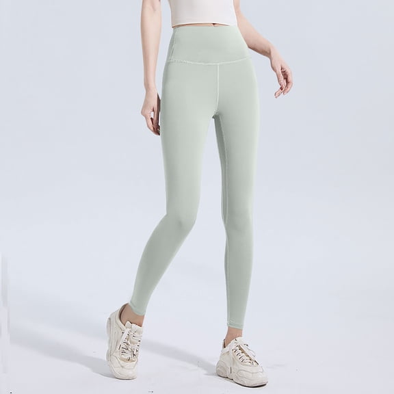 UQJfacai Leggings for Women Butt Lifting Tummy Control Leggings Stretch High Waisted Compression Workout Running Yoga Pants S-3XL