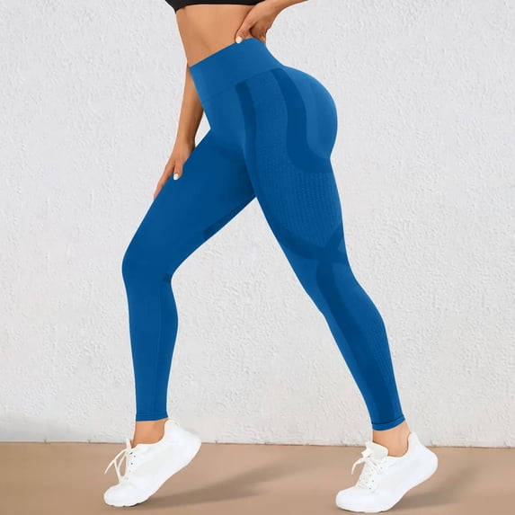 UQJfacai Leggings for Women High Waisted Tummy Control Butt Lifting Seamless Strechy Gym Workout Yoga Pants Color Block Tights