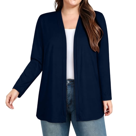UQJfacai Lightweight Tunic Cardigan For Women Long Sleeve Open Front Cardigans Fall Elegant Outwear