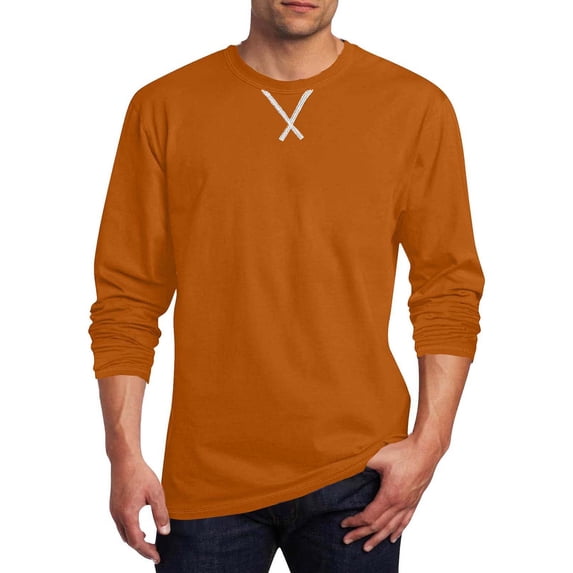 UQJfacai Long Sleeve Shirts for Men Casual Solid Color Crewneck Basic Tee Tops Lightweight Gym Workout Athletic T-Shirts M-5XL