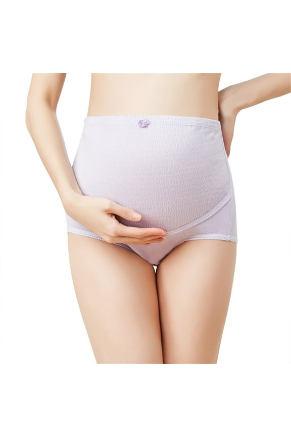 Maternity Shapewear Plus Size Pregnancy Soft Cotton Belly Support Underwear Breathable Over Bump High Waist Panties M-5XL