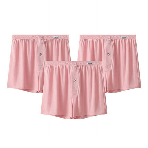 UQJfacai Men's Boxer Short Ice Silk Comfy Stretch Sports Boxers Classic Relaxed Fitted Breathable Short Sleepwear Underpants 3 Packs