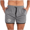 thumbnail image 1 of UQJfacai Men's Running Shorts Breathing Athletic Gym Workout Shorts Breathable Dog Paw Printed Casual Summer Shorts, 1 of 6