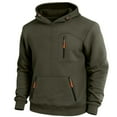 thumbnail image 1 of UQJfacai Mens Active Hoodies Fleece Lined Sweatshirts Fall Winter Casual Athletic Workout Hooded Pullover Tops with Zipper Pockets, 1 of 4