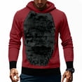 thumbnail image 1 of UQJfacai Mens Christmas Hoodie Reindeer Sweater Warm Fleece Hooded Sweatshirt Color Block Xmas Holiday Party Antlers Long Sleeve Tops, 1 of 6