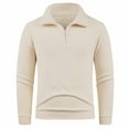 thumbnail image 1 of UQJfacai Mens Fleece Jacket Sherpa Stand Collar Zip Up Jackets Fall Winter Hiking Outdoor Raglan Long Sleeve Coat Outerwear with Pockets, 1 of 6