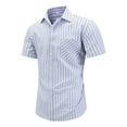 thumbnail image 1 of UQJfacai Mens Gingham Short Sleeve Button Down Shirt Cotton Regular Fit Casual Collared Plaid Dress Shirts with Pocket S-3XL, 1 of 6