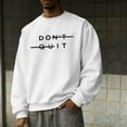 thumbnail image 1 of UQJfacai Mens Letter Graphic Sweatshirt Casual Crewneck Drop Shoulder Sweater Loose Long Sleeve Fleece Pullover Tops S-2XL, 1 of 6