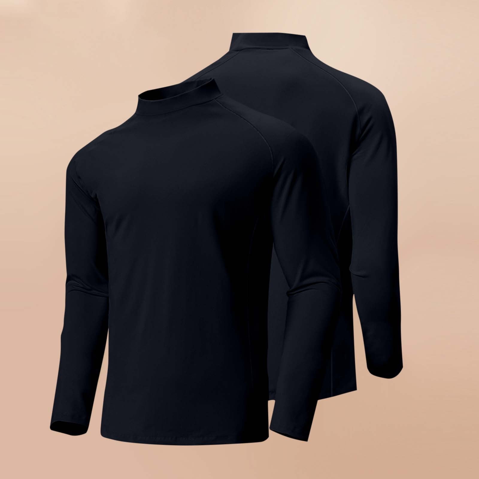 mens golf mock turtleneck long sleeve