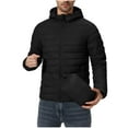thumbnail image 1 of UQJfacai Mens Puffer Jacket Hooded Packable Lightweight Water-Resistant Quilted Down Jacekts Warm Winter Coat for Ski Casual Travel, 1 of 8