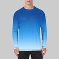 thumbnail image 1 of UQJfacai Mens Sun Protection UPF 50+ Shirts Gradient Long Sleeve Swim Rash Guard Running Athletic UV Fish Hiking Shirt S-5XL, 1 of 5
