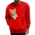 thumbnail image 1 of UQJfacai Pet Carrier Sweatshirt for Men Fleece Cat Puppy Holder Crewneck Sweater Kangaroo Pocket Fall Winter Soft Dog Pouch Pullover Top, 1 of 5