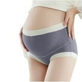 thumbnail image 1 of UQJfacai Plus Size Maternity Shapewear Pregnancy Ribbed Knit Soft Belly Support Underwear Seamless Over Bump High Waist Panties M-5XL, 1 of 7